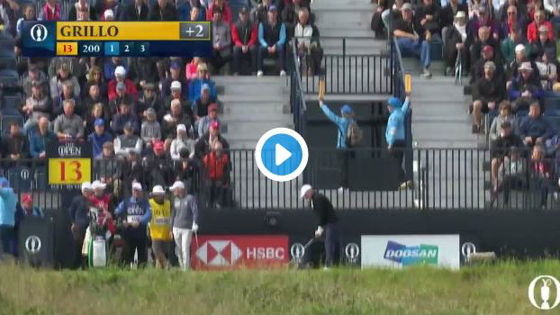 Emiliano Grillo makes a hole in one at the Open